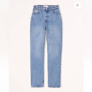 Abercrombie & Fitch High-Rise Straight Light Blue Jeans